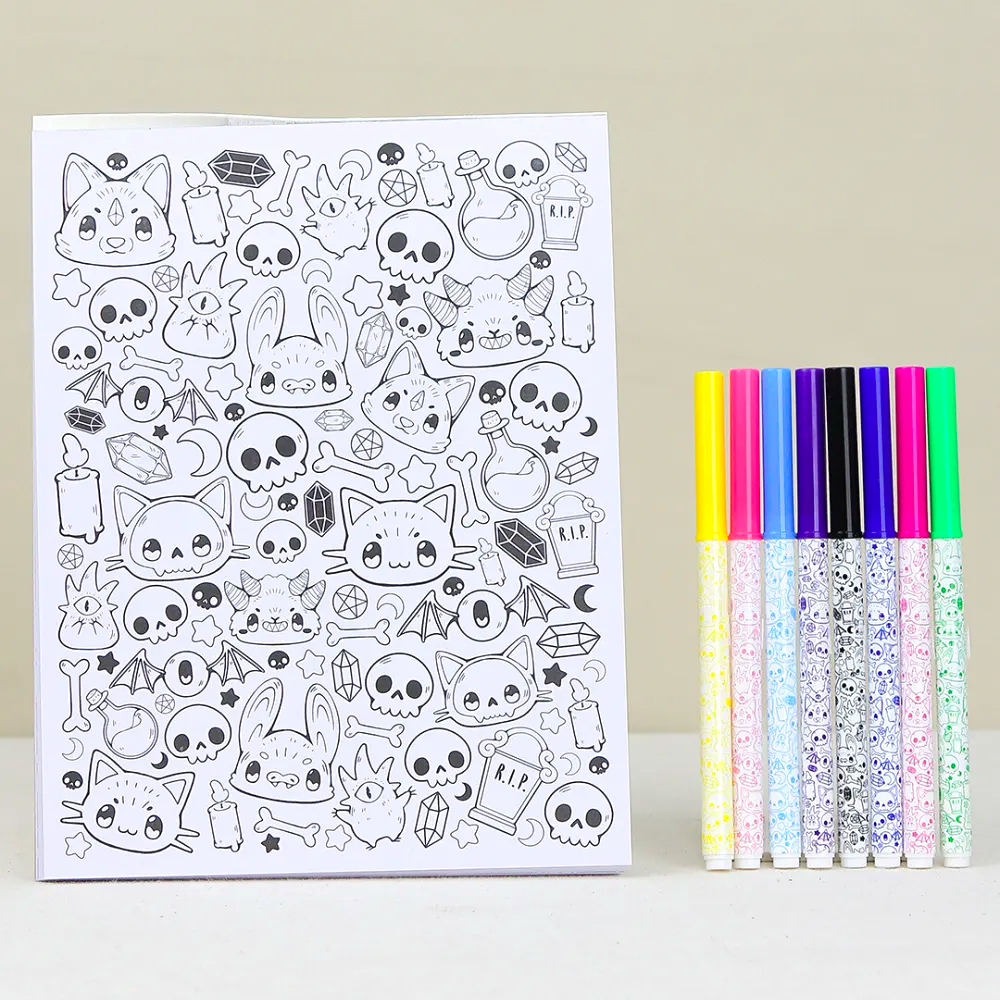Kreepy Kawaii Coloring Kit With Marker