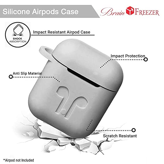 Grey Silicone Case For Apple Airpods 1/2