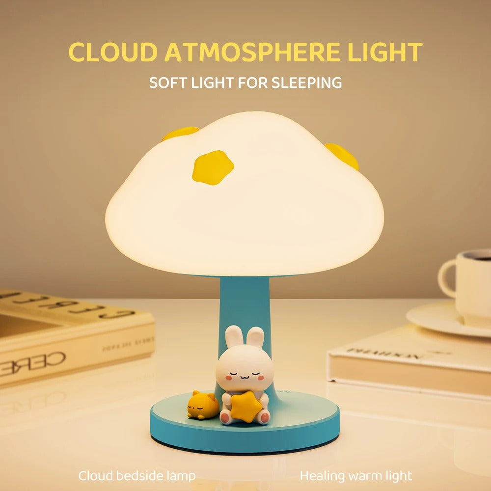 Silicone Cloud Touch LED Night Light Lamp - Perfect for Kids!