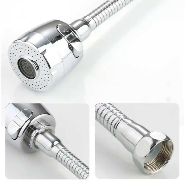 360° Rotating Faucet Sprayer with 6 Water-Saving Splash-Proof Tap Extender for Kitchen & Bathroom