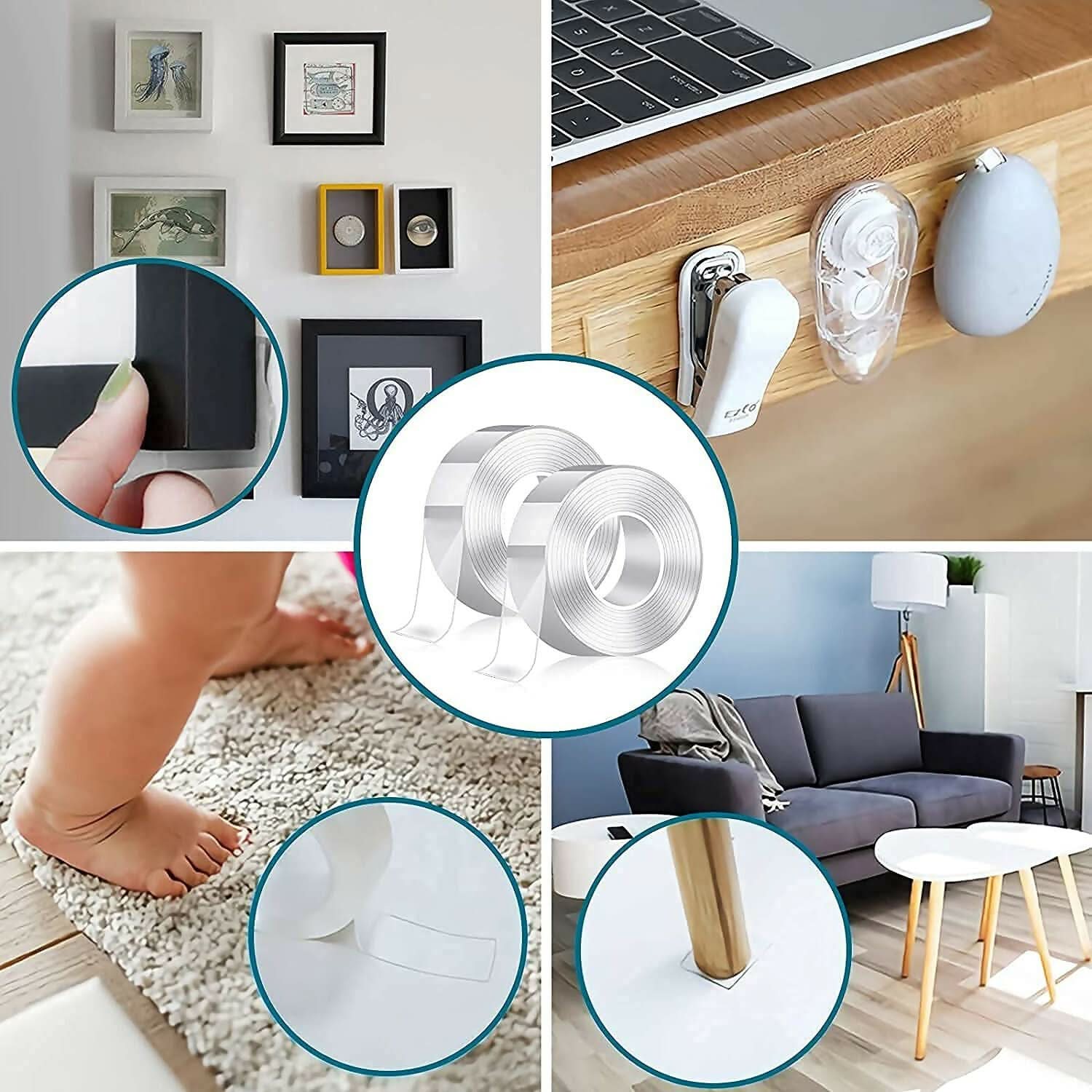 Multispace Heavy Duty Double-Sided Tape Multipurpose Removable Adhesive for Wall