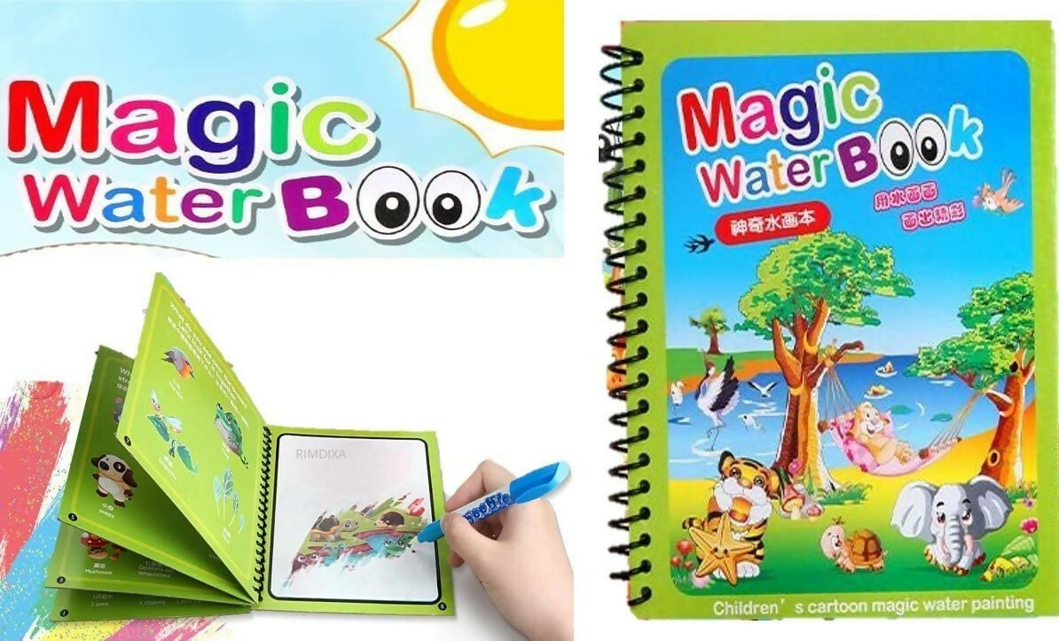 Magic Water Quick Dry Coloring Book (Random Colors)