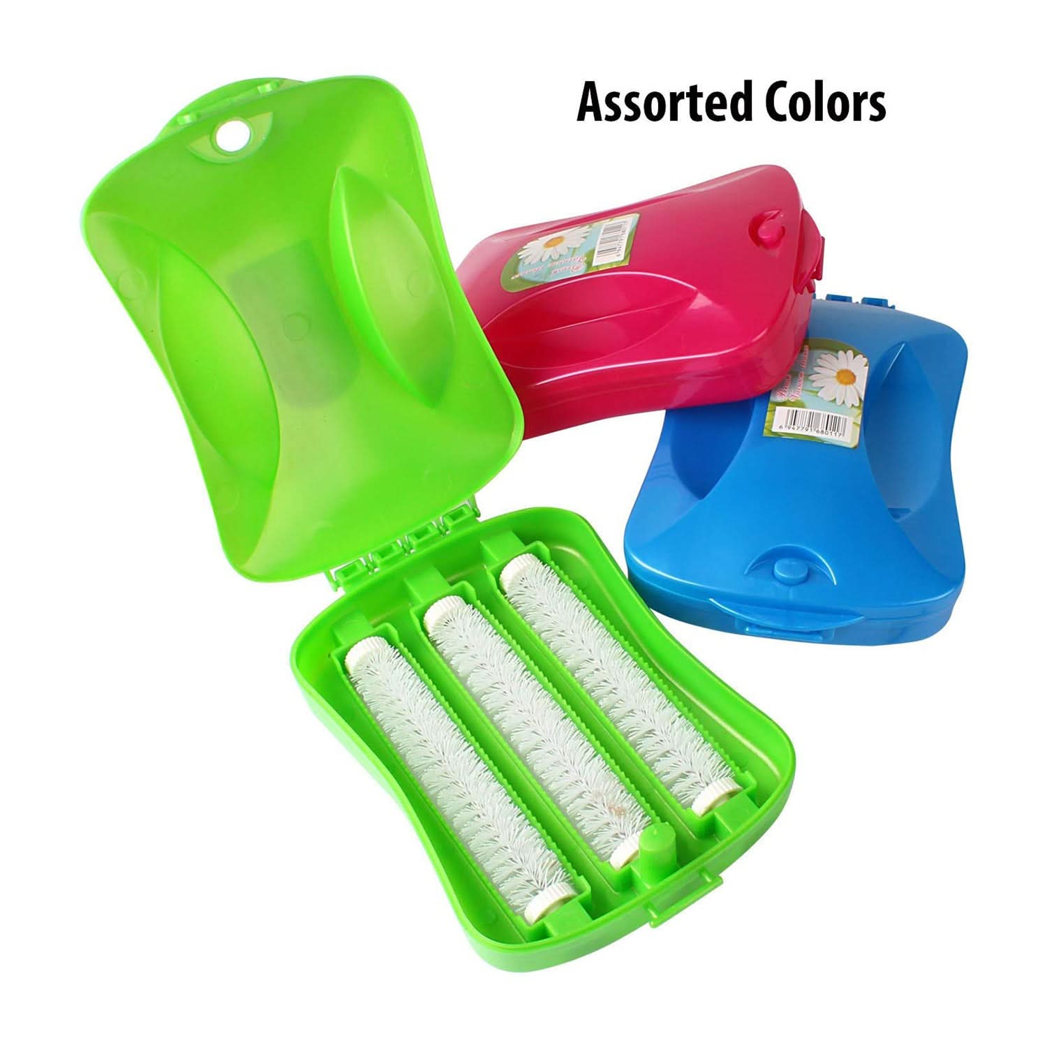 Plastic Handheld Carpet Roller Brush Cleaning with Dust & Crumb Collector