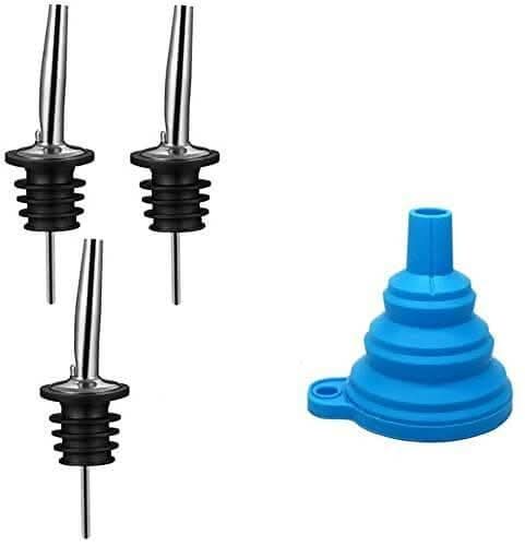 P-Plus International Stainless Steel Pourers Set (3 Pourers + 1 Funnel) (Combo)