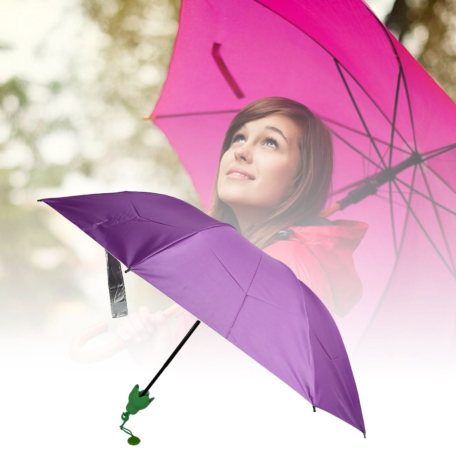 Vegetable Shaped Folding Umbrella Cute Mini Sun & Rain Shade (1 Pc)