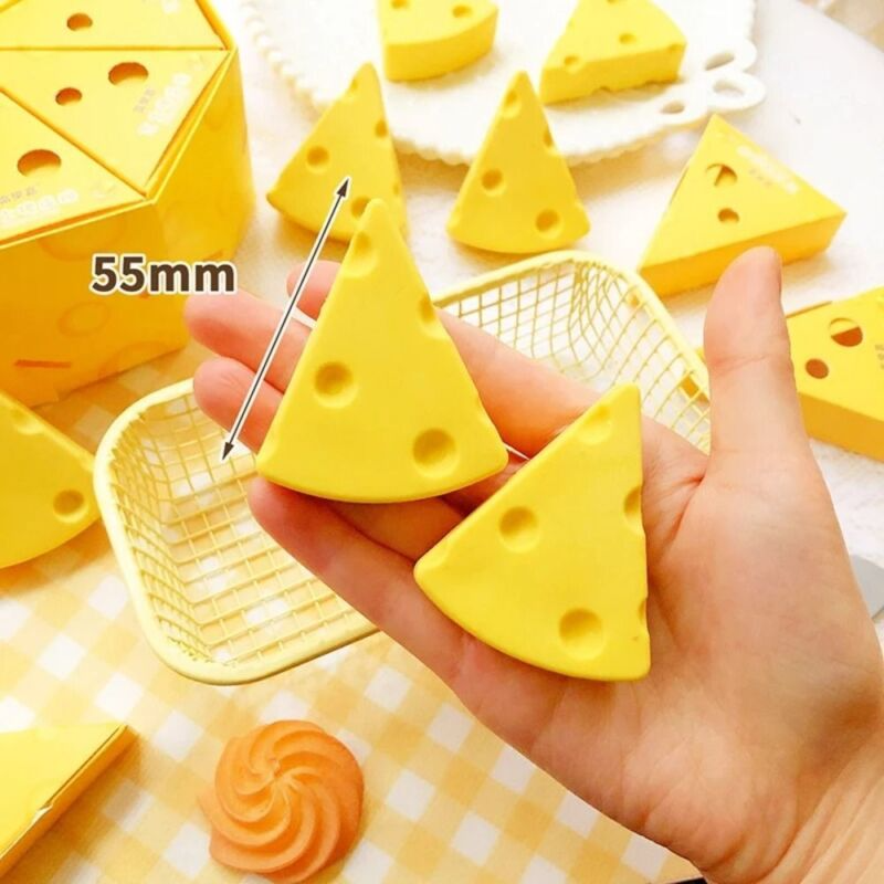 Easy To Clean Cheese-shaped Eraser