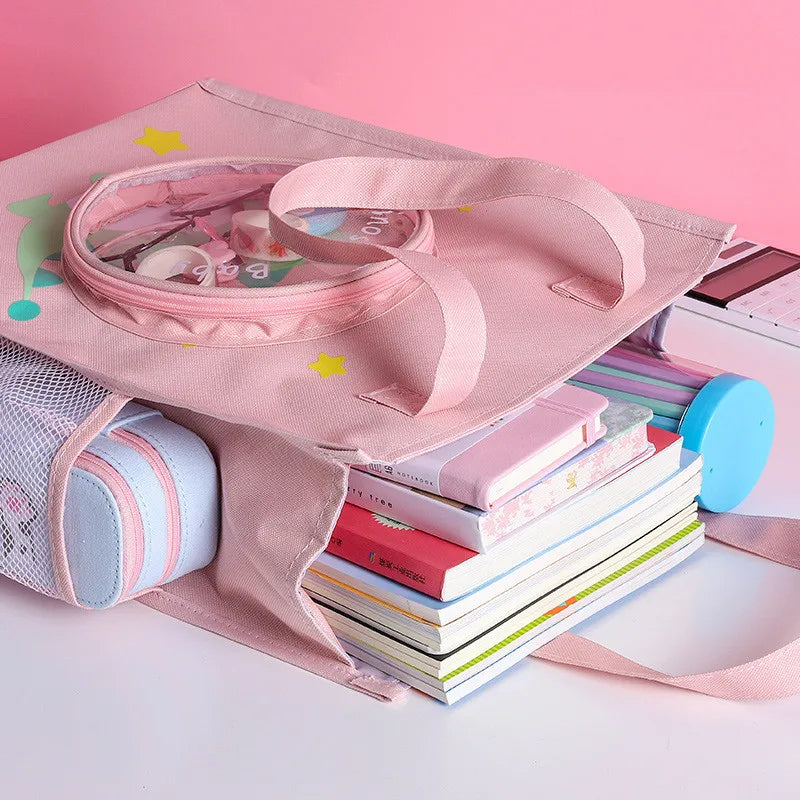 Cute Cartoon Theme Tote Handbag/Tote Bag With Pocket