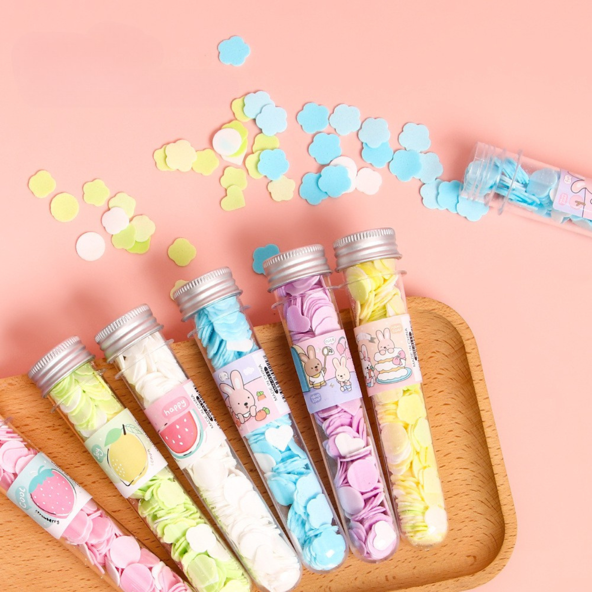 Colorful Tube Shape Paper Soap with Fragrance ( Buy 1 Get 1 Free)