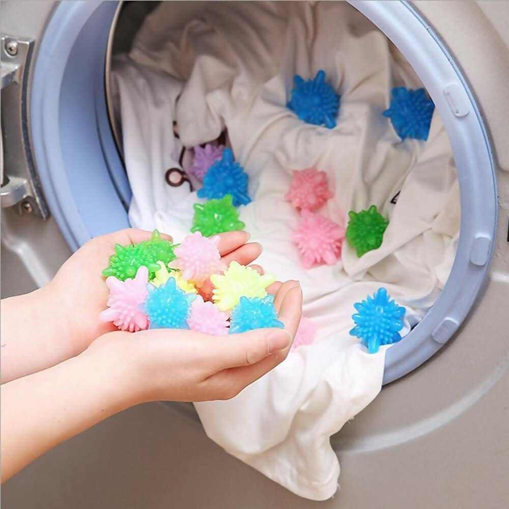 Reusable Colorful Laundry Balls Fabric Softener & Anti-Wrap Dryer Balls (Pack of 10)