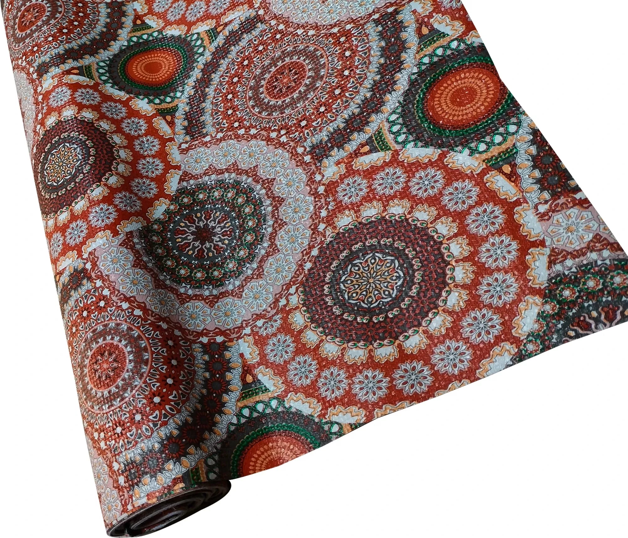 mopak decor Polyester Solid Fridge Mat & Cover50045(Orange)