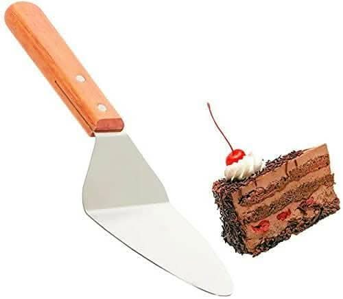 P-Plus International Stainless-Steel Pie Server with Wooden Handle – Elegant & Durable