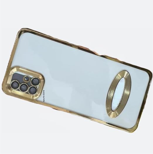 Gold 6D Chrome Logo Cut Transparent Case for Samsung A51
