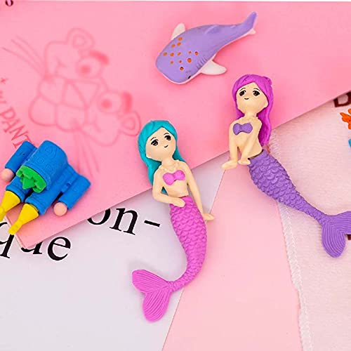 Mermaid SEA Princess Eraser Set of 4