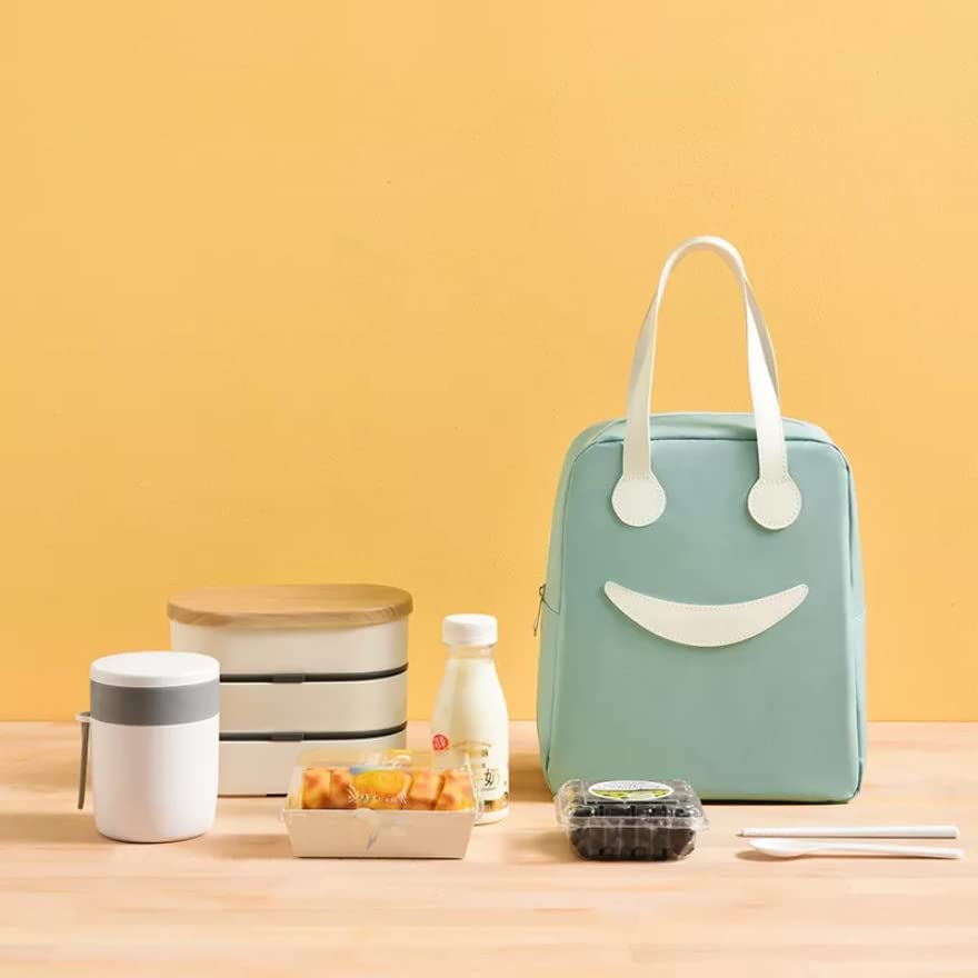 Large Insulated Thermal Smiley Lunch Bag