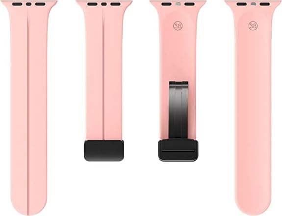 Peach Magnetic Clasp Adjustable Strap For Apple Watch SERIES 3 (42mm/44mm/45mm/46mm/49mm)