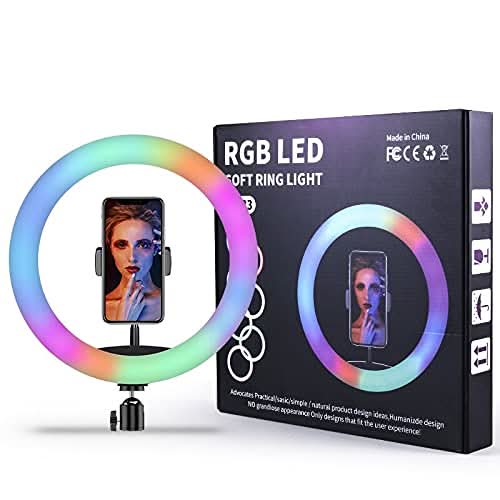 RGB Ring Light with Phone Holder (USB Powered)