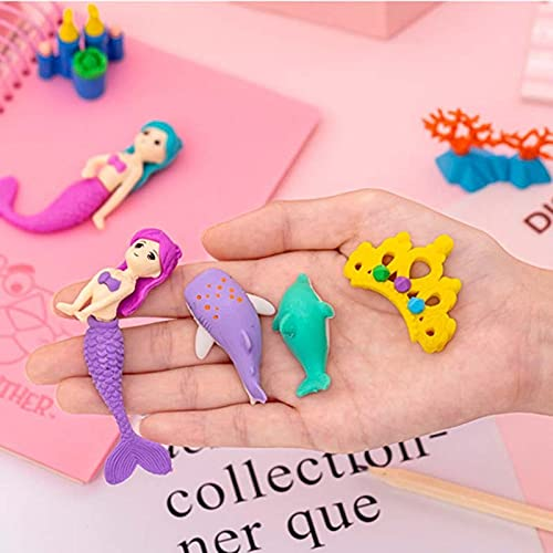 Mermaid SEA Princess Eraser Set of 4