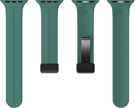 Dark Green Magnetic Clasp Adjustable Strap For Apple Iwatch (42mm/44mm)
