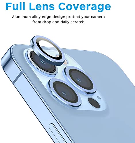 Sierra Blue Metallic camera ring lens guard for Apple iphone 14 Pro