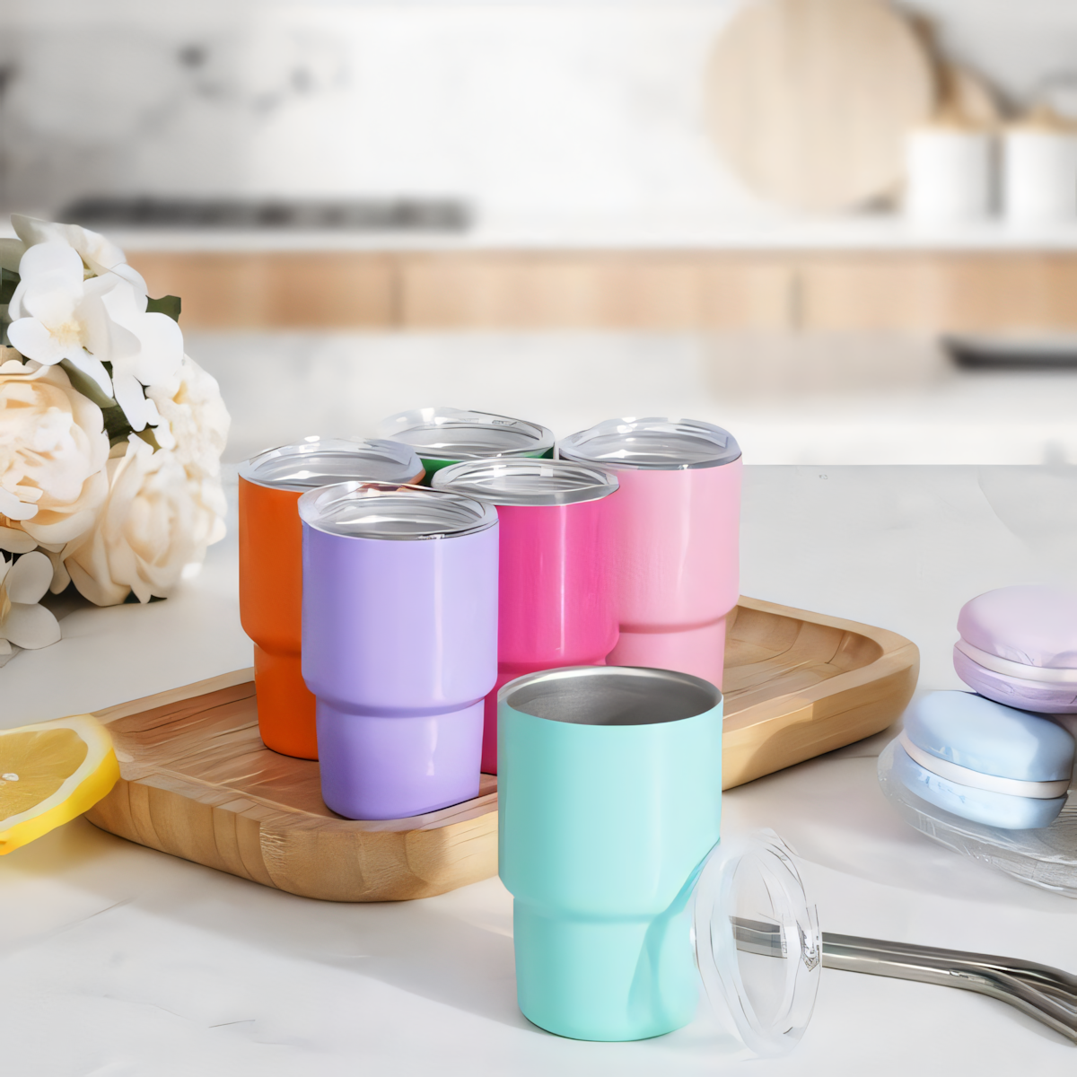 Mini Stainless Steel Sipper with Straw 50-80ml