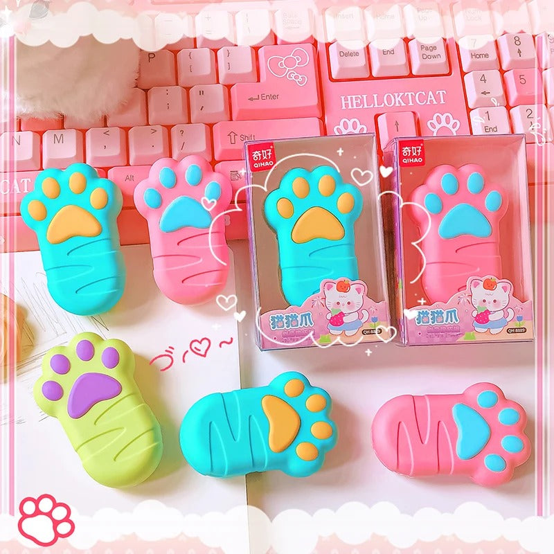Kawaii Cat Paw Eraser – The Cutest Way to Erase!