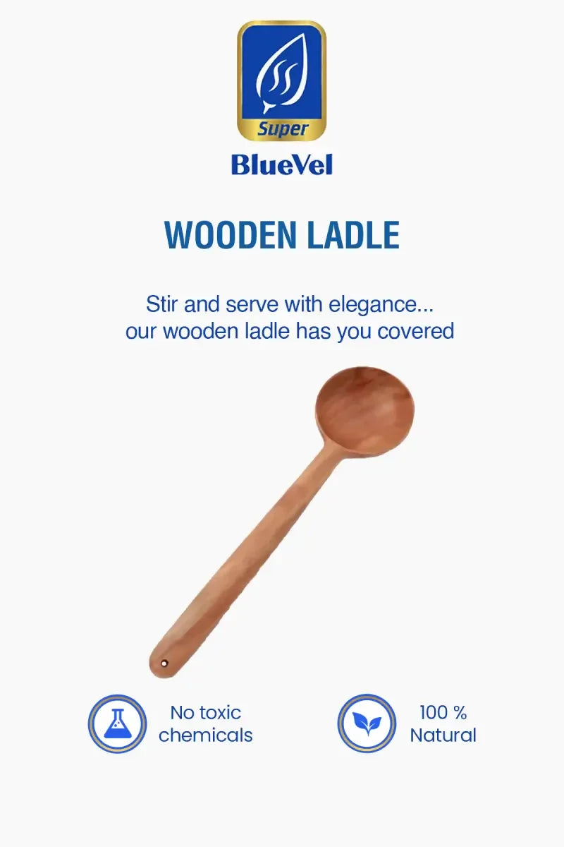 Bluevel - Neem Wood Cooking Ladle (Stir) - 30 cm