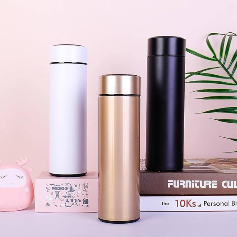 LED Temperature Display Vacuum Insulated Multicolor Water Bottle