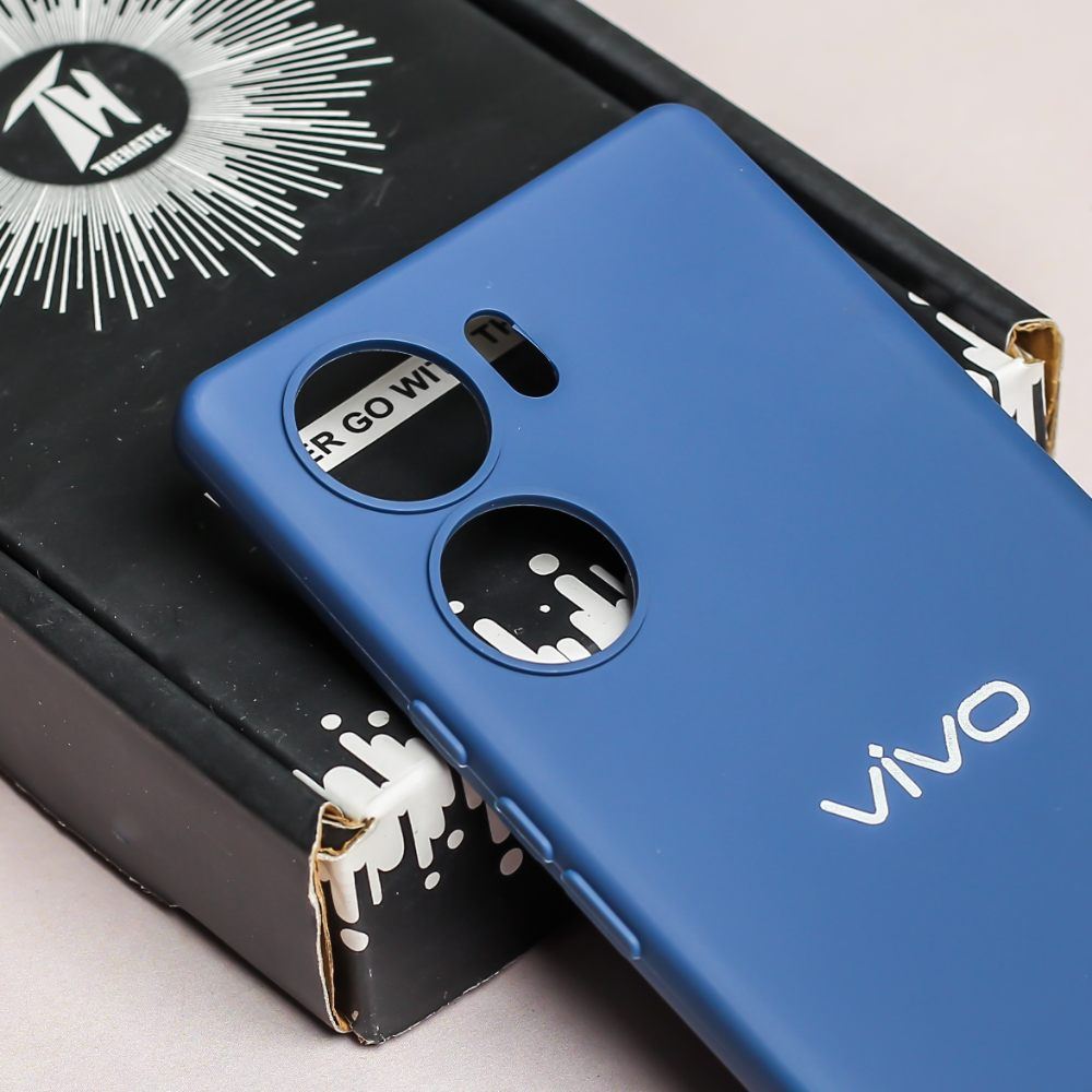 Dark Blue  Candy Silicone Case for Vivo V29e