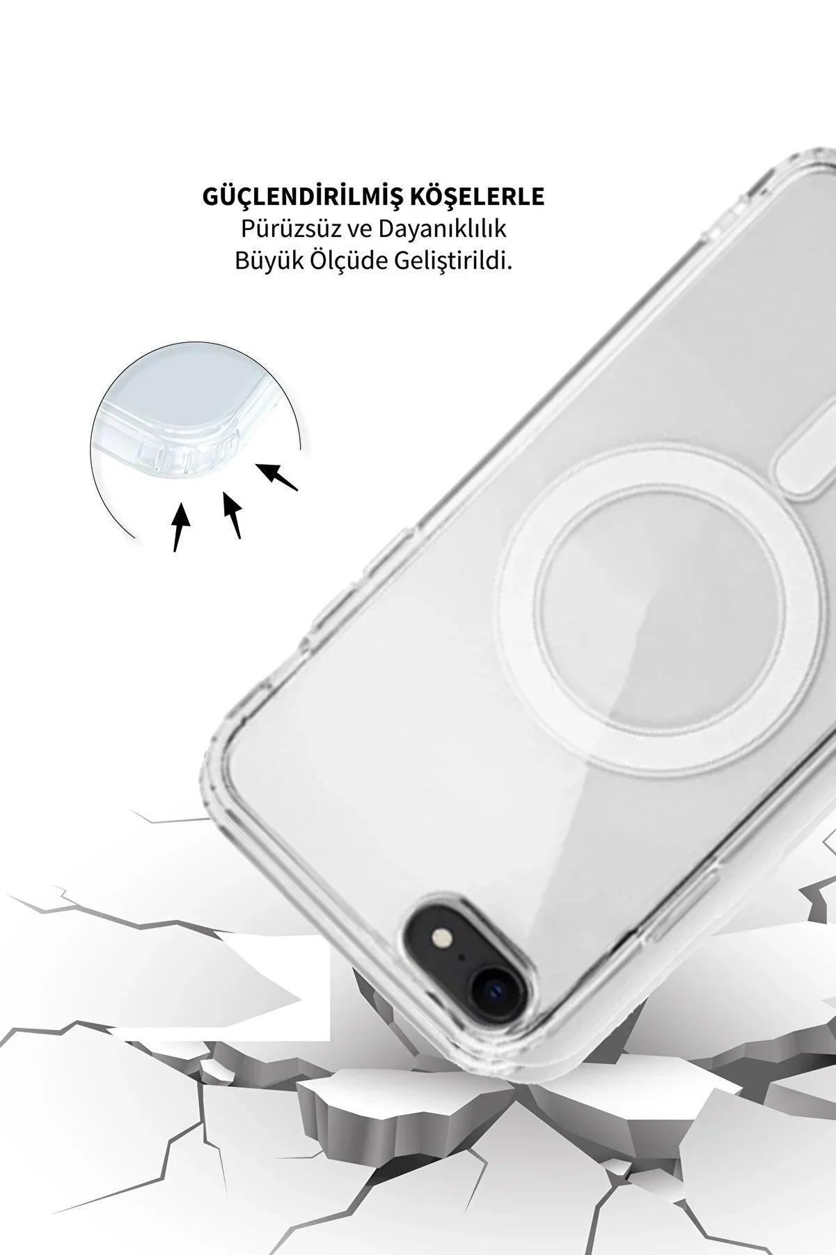 MagSafe Clear Transparent Silicone case for Apple iphone 7