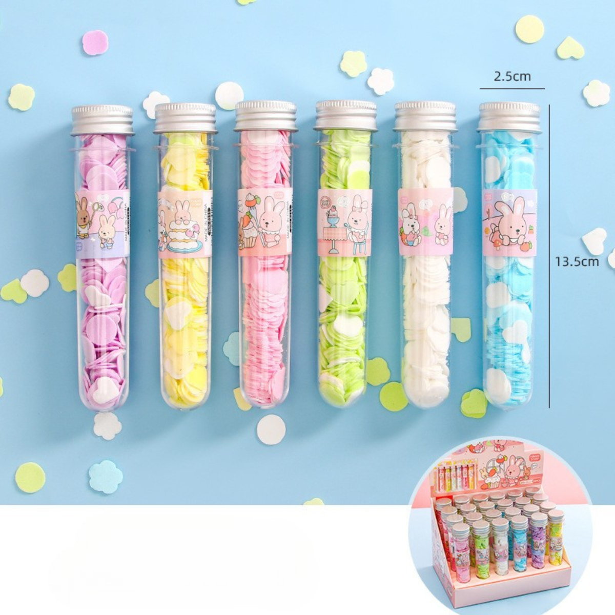 Colorful Tube Shape Paper Soap with Fragrance ( Buy 1 Get 1 Free)