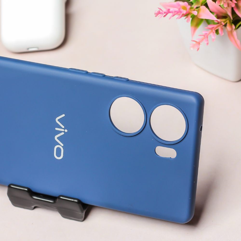 Dark Blue  Candy Silicone Case for Vivo V29e