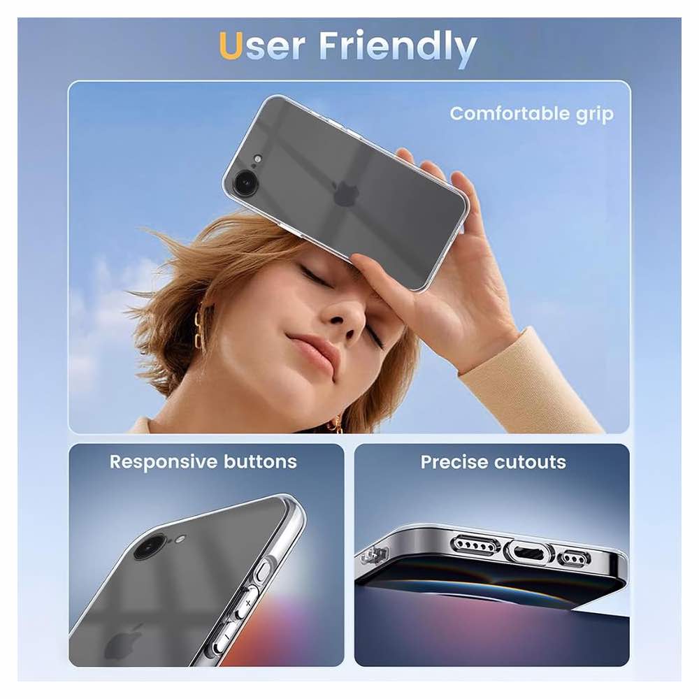 SilicaClear Transparent Silicone Case for Apple Iphone 16E
