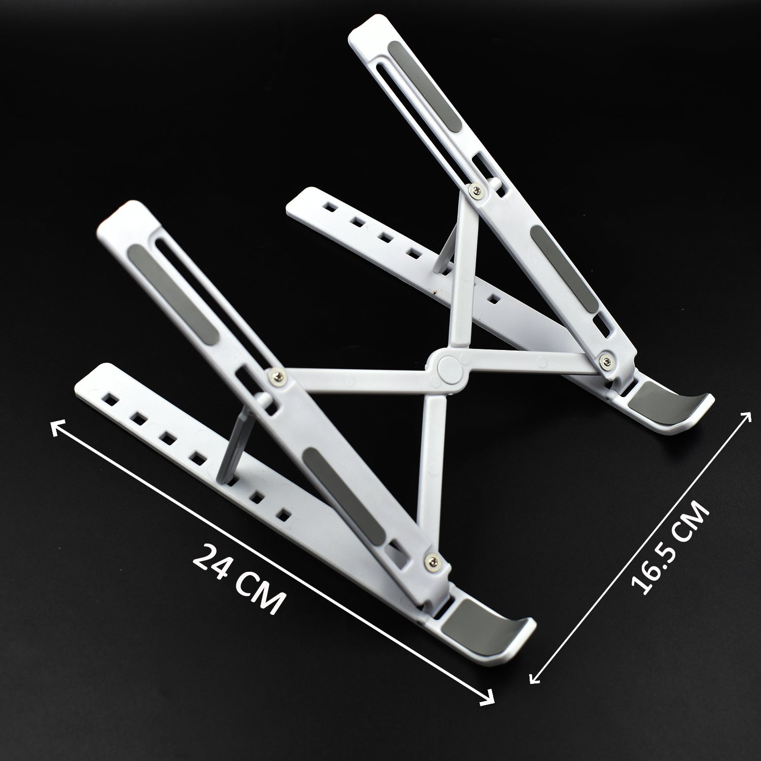 Adjustable  Ergonomic Foldable Portable, Holder Riser Tablet Stand Plastic (Use In 14 inch Laptop)