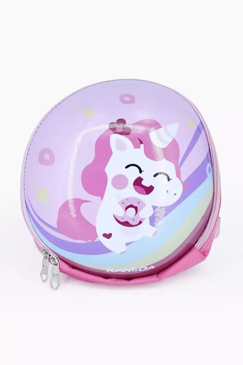 Blooming Pink Magical Unicorn Theme Kids Backpack - Pink