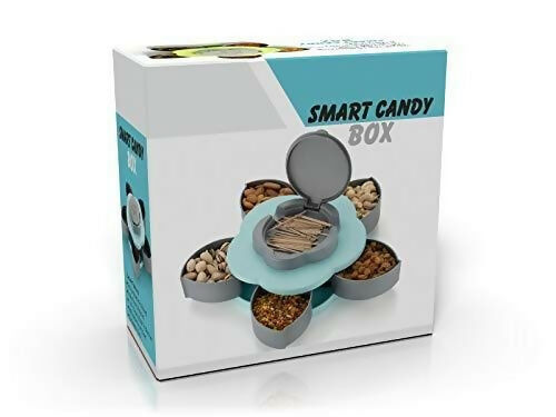 Smart Double-Layer Rotating Plastic Candy Box Serving Tray