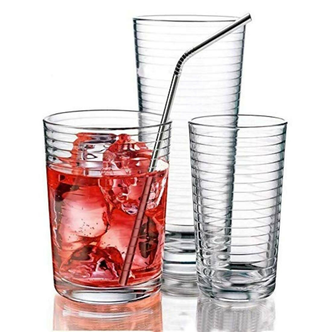 4 Pcs Stainless Steel Juice Drink Straws (Pack of 1)