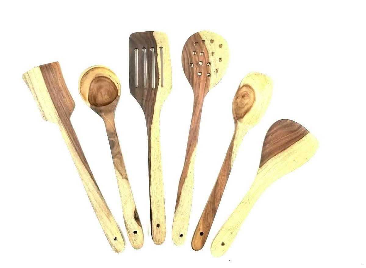 Saharanpur Handicraft Wooden Spoon - Set of 6