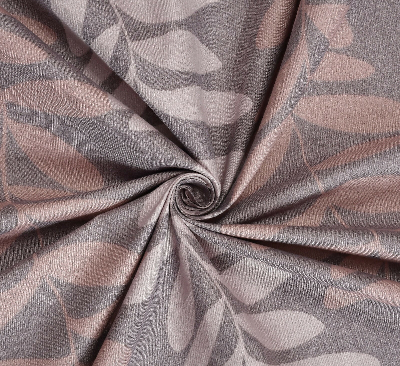 Glace Cotton Elastic Fitted Bedsheet  (Brown)