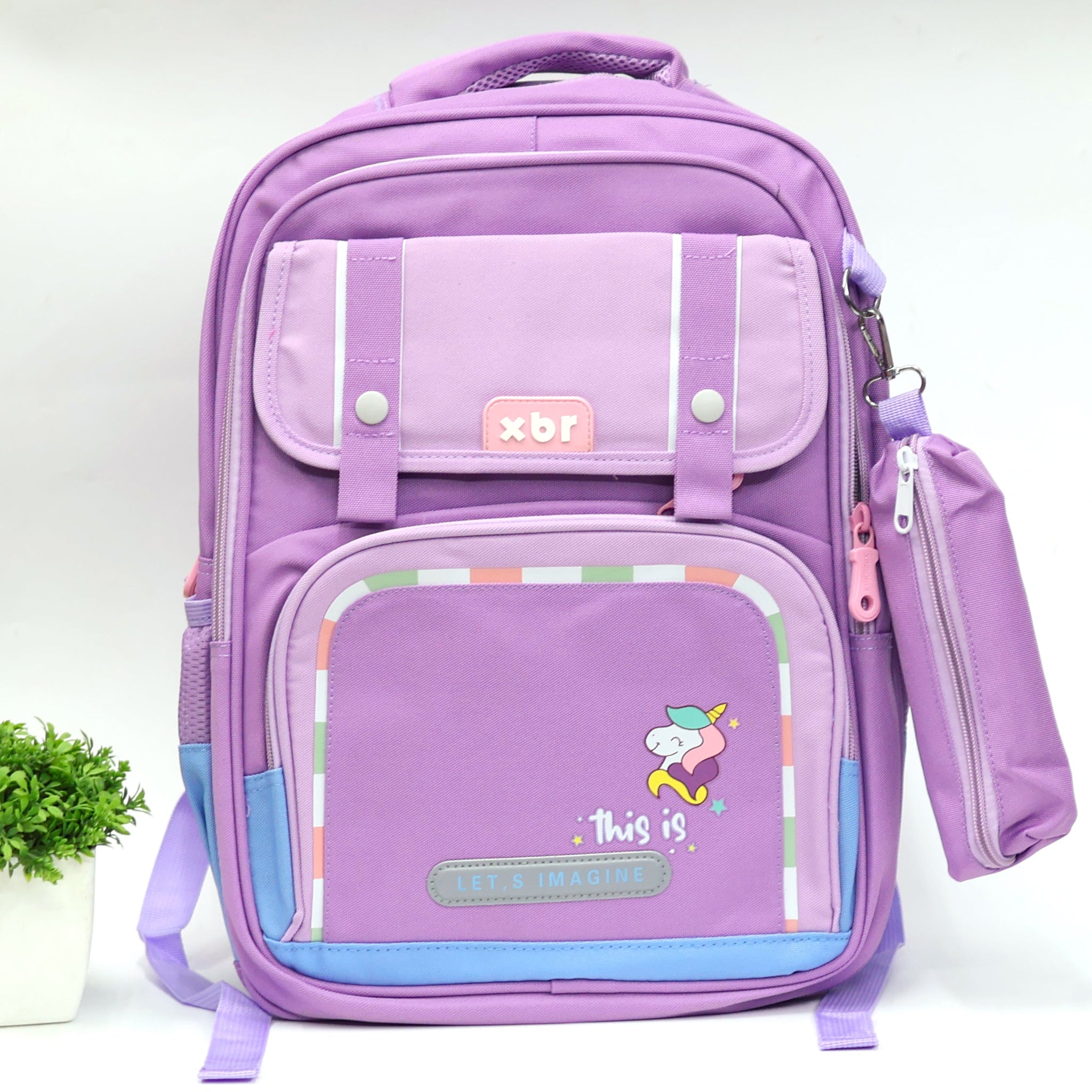 XBR School Bags with hanging Pouch