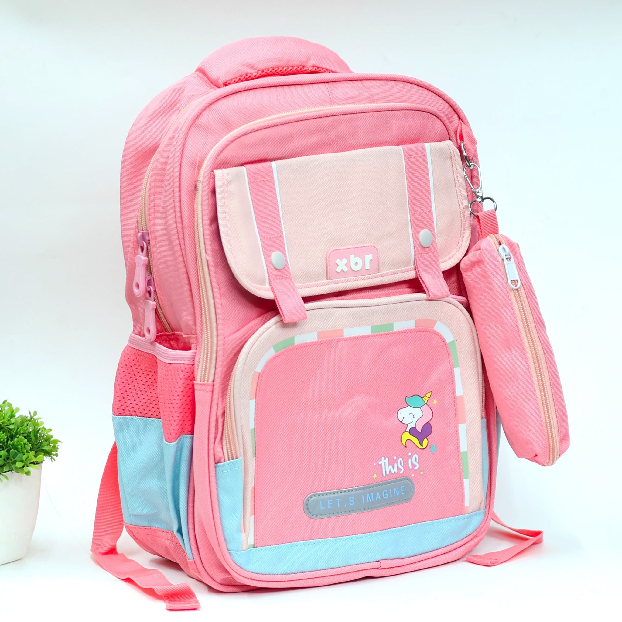 XBR School Bags with hanging Pouch