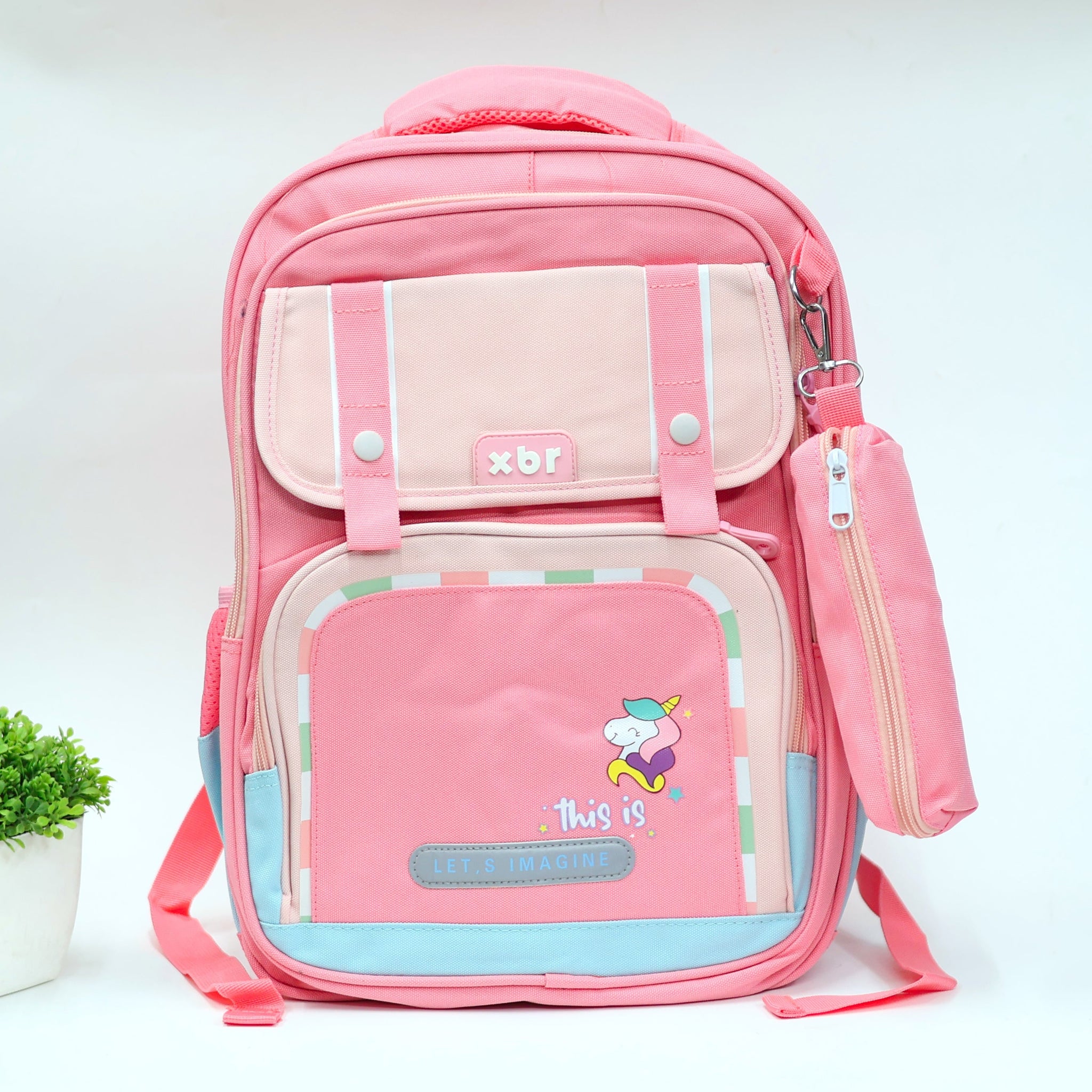 XBR School Bags with hanging Pouch