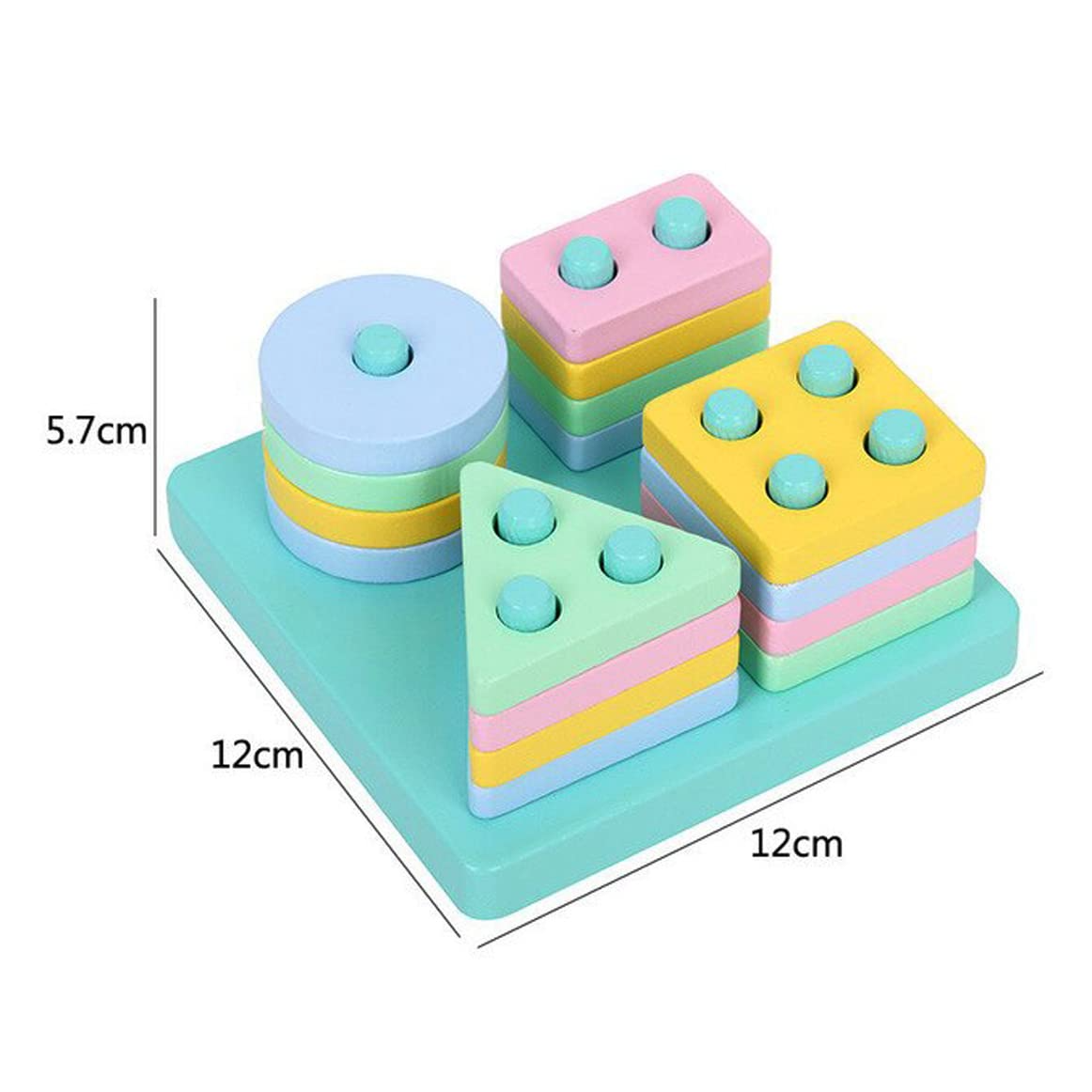 Understanding Shapes Four-Post Game - (Wooden)