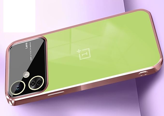 Luxury Plating Pink Camera Protection Transparent Case for Oneplus Nord CE 3 Lite