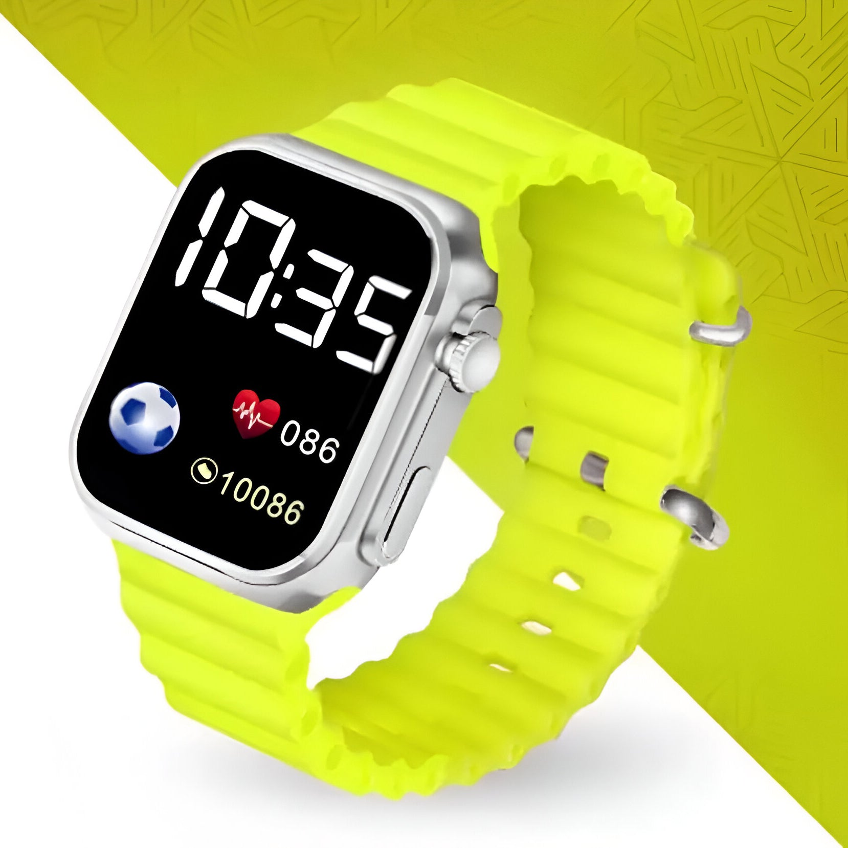 Square LED Digital Wrist Watch | Band