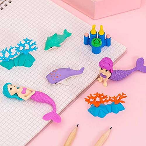 Mermaid SEA Princess Eraser Set of 4