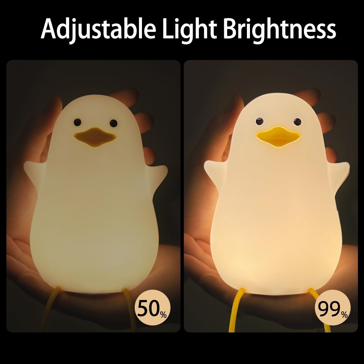 Soft Duck Silicone Glowing Night Light