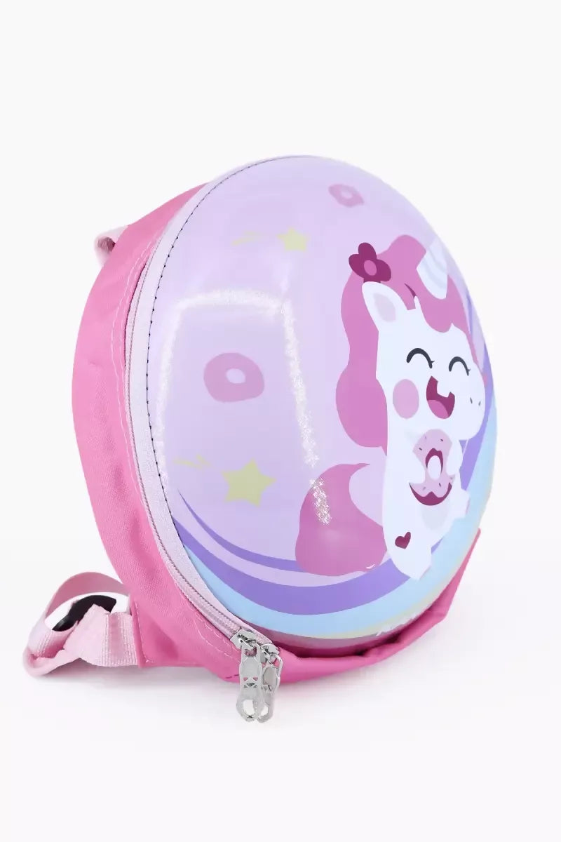 Blooming Pink Magical Unicorn Theme Kids Backpack - Pink