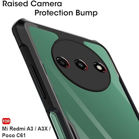 Hybrid Shockproof protective transparent Silicone Case for Redmi A3