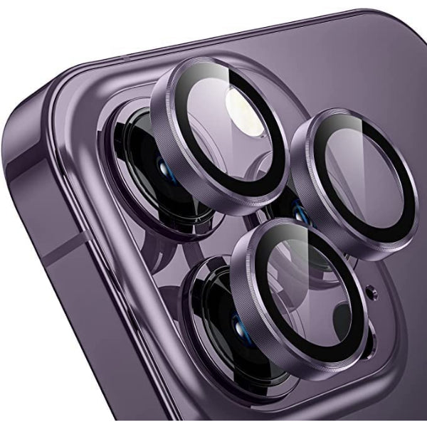 Deep Purple Metallic camera ring lens guard for Apple iphone 14 Pro