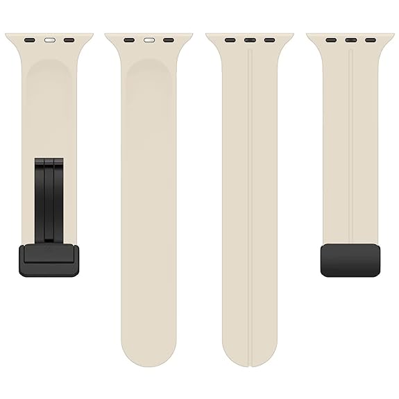 Cream Magnetic Clasp Adjustable Strap For Apple Watch SERIES 6 (42mm/44mm/45mm/46mm/49mm)